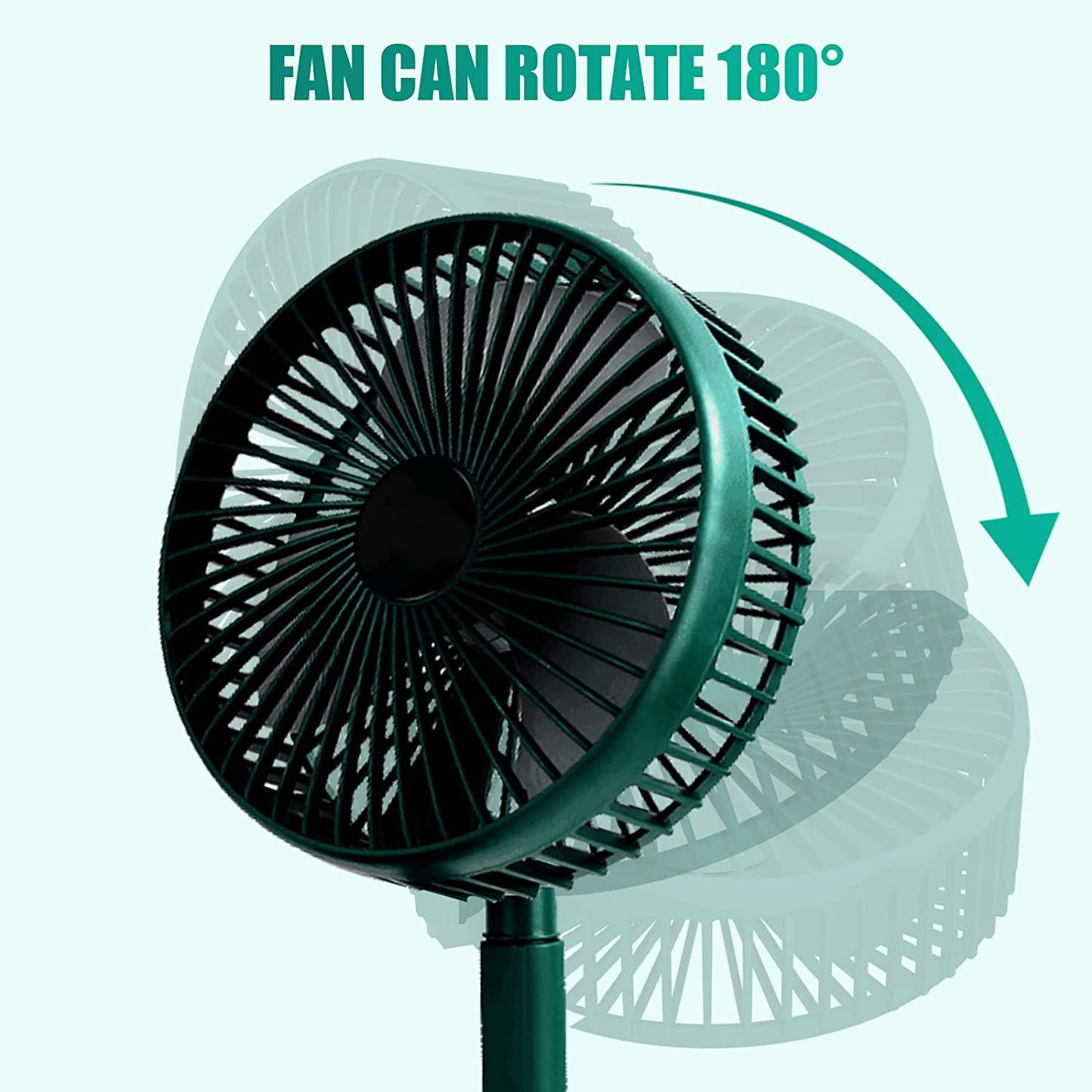 4642 Telescopic Electric Desktop Fan Height Adjustable Foldable Portable For Travelcarry Silent Table Top Personal Fan For Bedside Office Table (Battery Not Include) - Springkart 