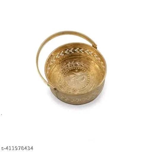 Traditional metal Pooja Basket: 10