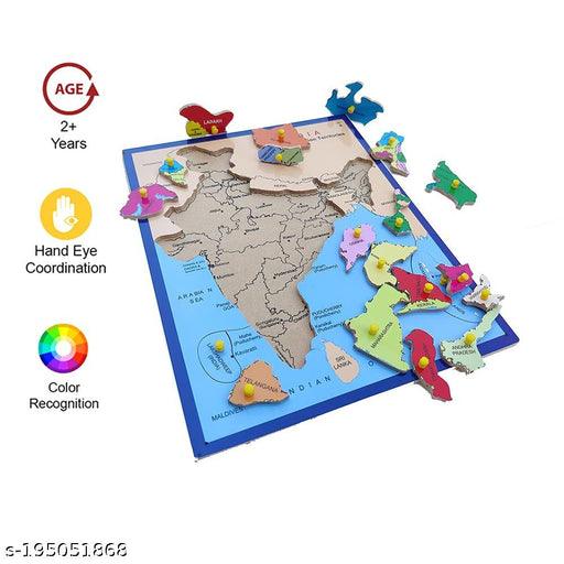 Mapology India and World Maps with Capitals - Learn Capitals and Country Flags - Educational Toy for Kids Above 5 Years, Multicolor - Springkart 