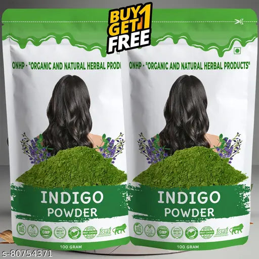 Indigo Powder Organic for Hair | Black Hair - 100 Gram (Pack of 2).. - Springkart 