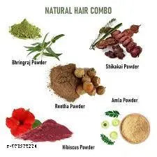 Aravliherb Natural Amla, Reetha, Shikakai, Bhringraj & Hibiscus Powder For Hair Growth And All Hair Type, 50Gram Each (Pack Of 5)