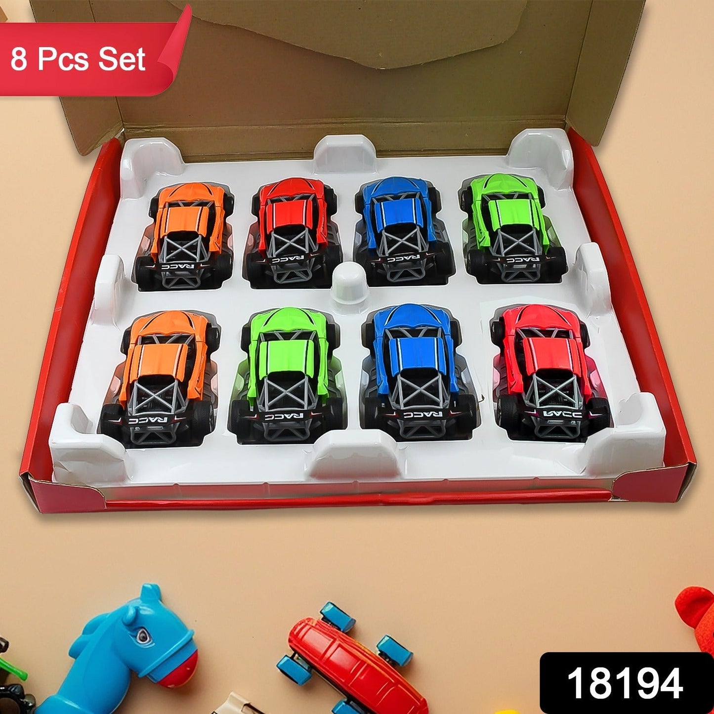 Mini Pull Back Racing Car Widely Used By Kids Children (8 Pcs Set Mix Color) - Springkart 
