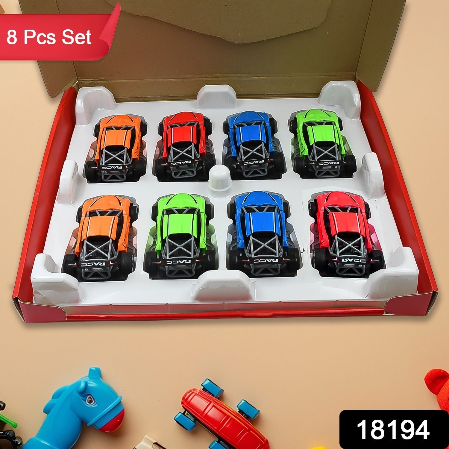 Mini Pull Back Racing Car Widely Used By Kids Children (8 Pcs Set Mix Color) - Springkart 