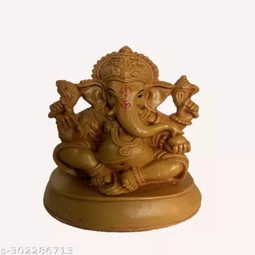 Vinayagar Statue Idol for Home,Pooja Room, Office and Car Dash Board Brown Colour-12cm - Springkart 