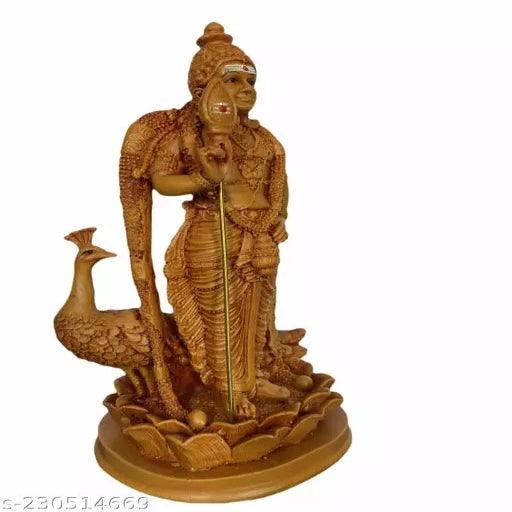 Sri Murugan with Peacock Statue Idol 24cm - Springkart 