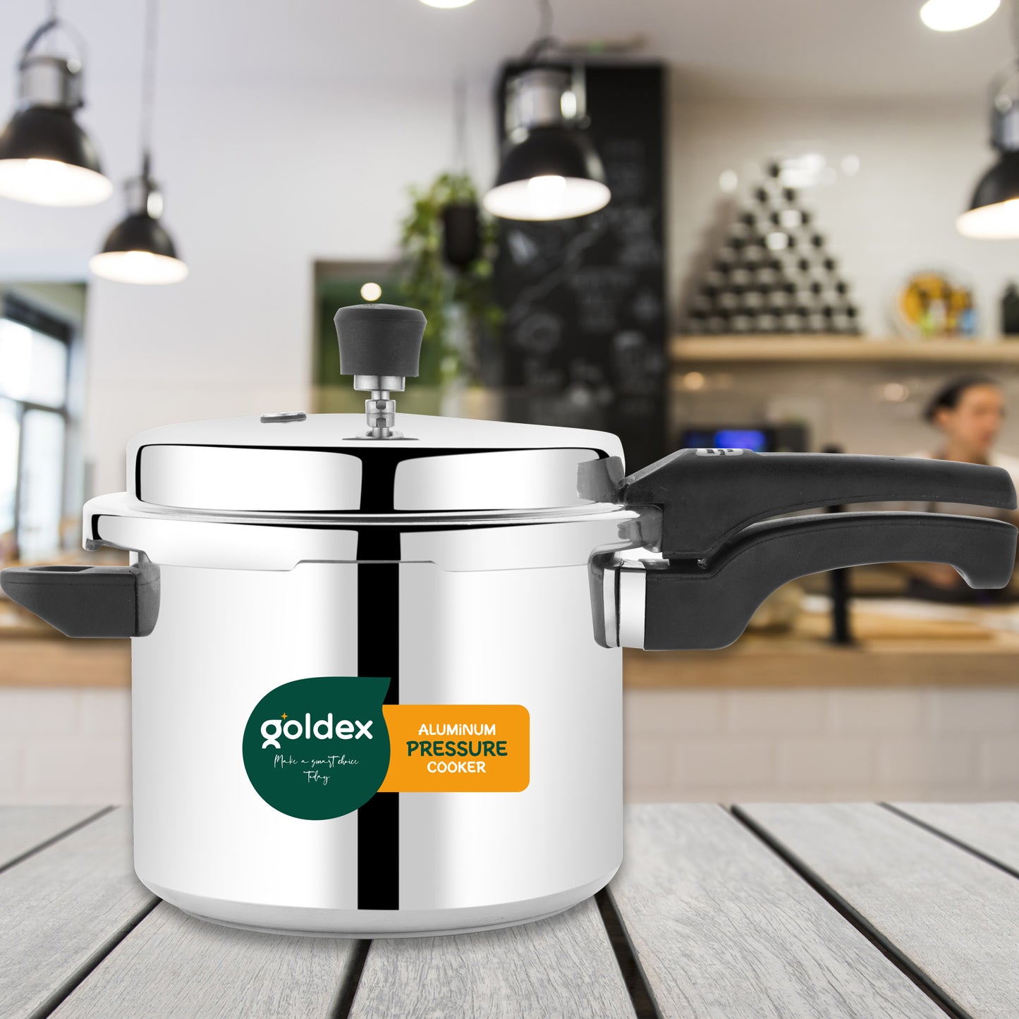 Aluminium Classic Goldex Pressure Cookers With Outer Lid (5 Litres) - Springkart 