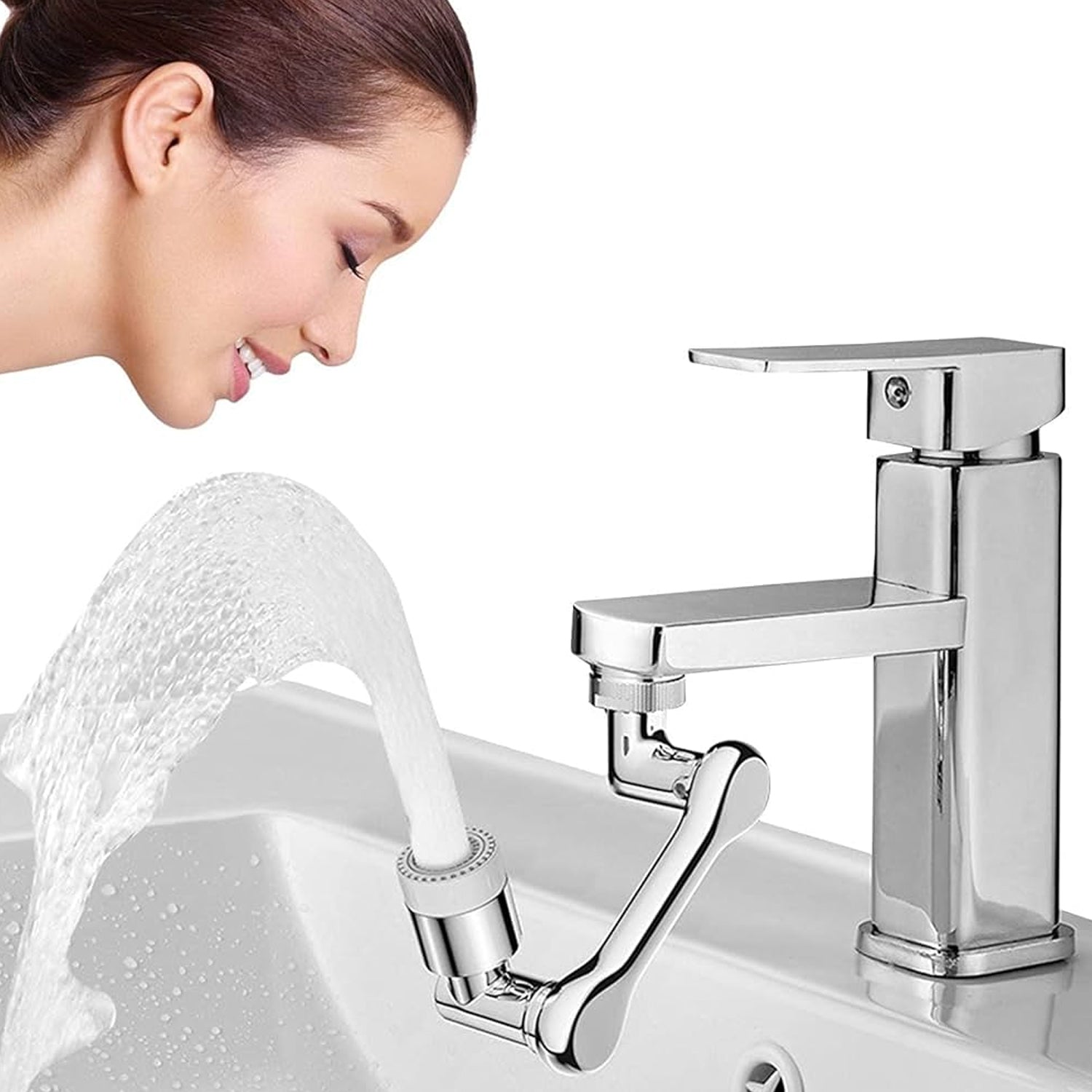 Flexible Faucet Splash Head Extender Aerator Universal Splash Filter Faucet Sprayer (1 Set) - Springkart 