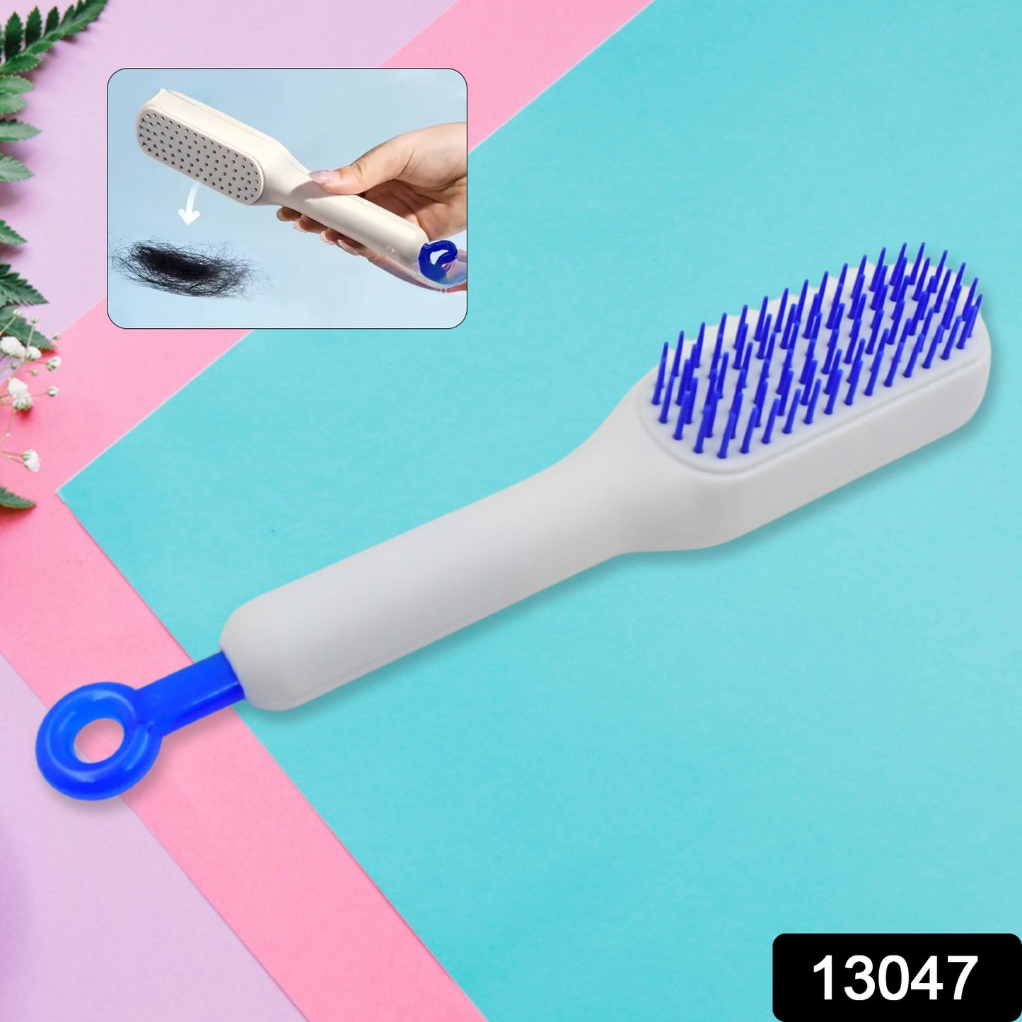 13947 Self-cleaning Hairbrush Self-cleaning Anti-static Detangling Massage Comb One-pull Clean Scalable Rotate Lifting Self Cleaning Hairbrush Hair Styling Tools - Springkart 