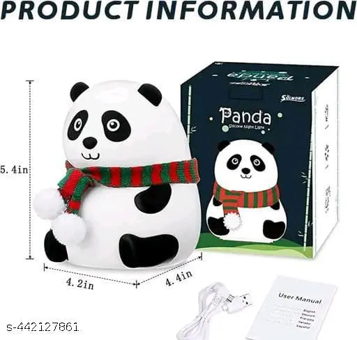 Panda Light Lamp, Kids Night Light, Silicone lamp, Rechargeable - Close Eye