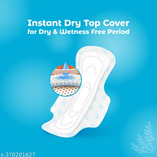 Cailin Care DryNet Womens Sanitary Pads with wings Extra Anti Bacterial Soft Comfortable Sanitary Napkins Pads for Day & Night Protection Pack Of 1 (XXL Size, 40 Pads ) (Size - 280mm | XXL) (1 Packet) (Total 40 Pads) ( Straight Instant Dry Pad ) Sanitary