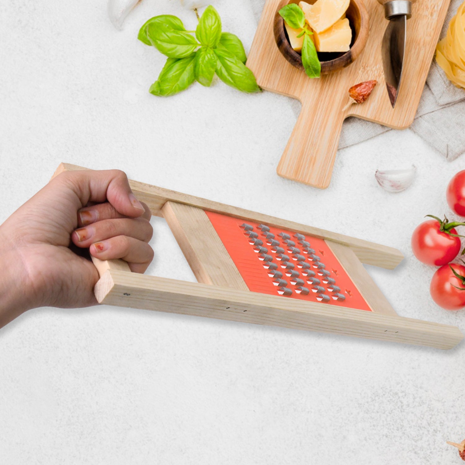 Cucumber Vegetable Slicer Salad Kitchen Wooden Shredder Cutter Grater Slicer - Springkart 