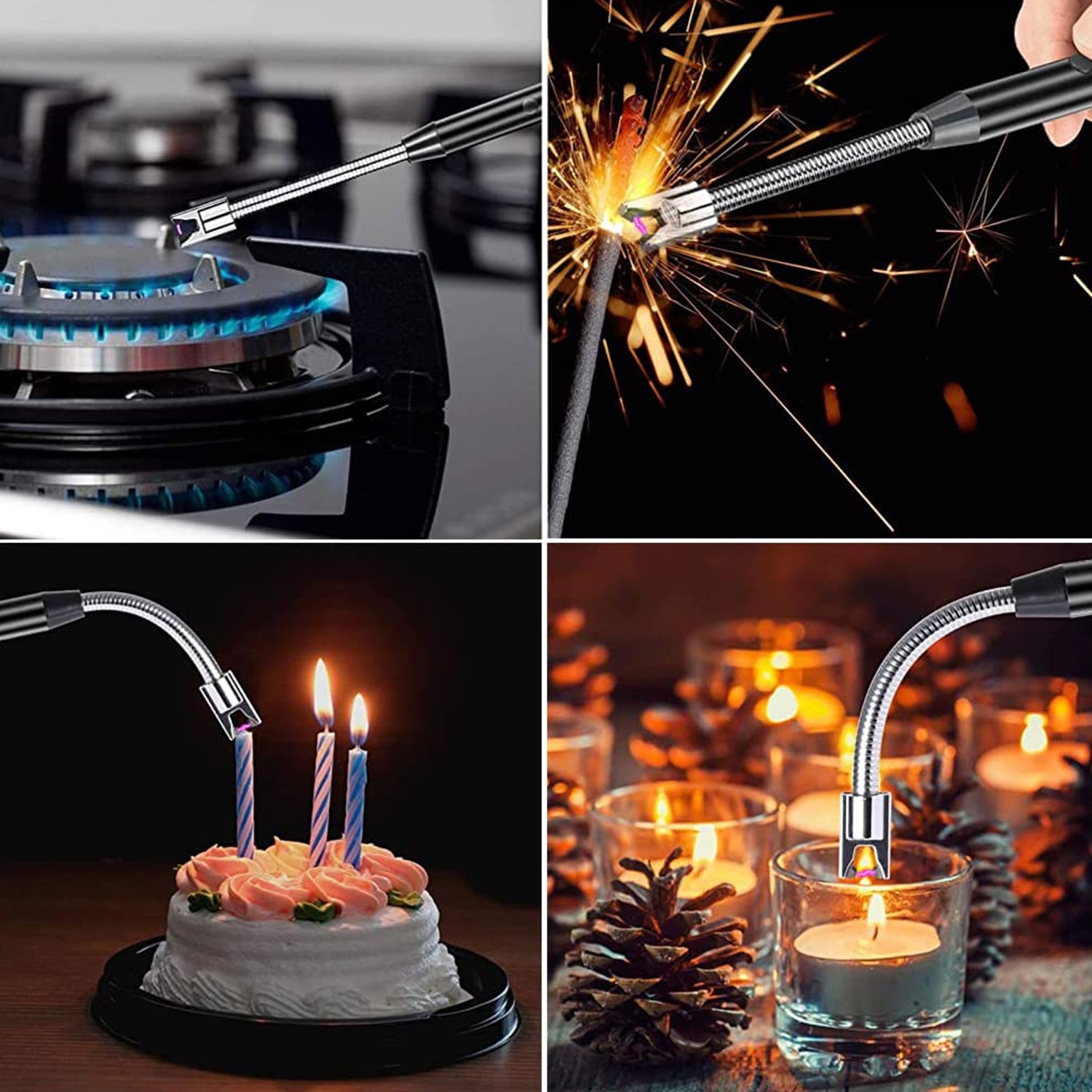 Electronic Smoking Plasma Lighters For Multipurpose Like Candles Grill Bbq (1 Pc Loose Mix Color) - Springkart 