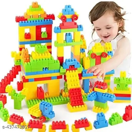 60 Pcs Colorful Plastic Smart Puzzle Intelligent Building Blocks Toy Set for Kids