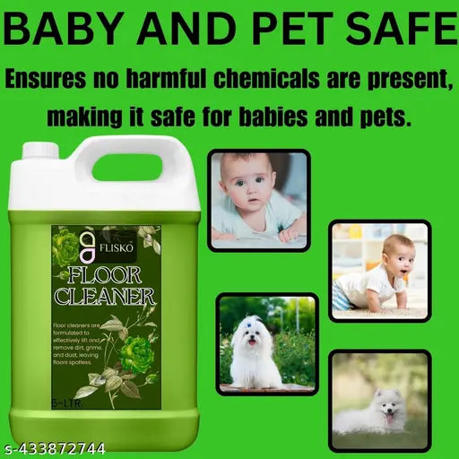 Floor Cleaner 5Liter Freshness of Basil | Natural, Plant Based, Non-Toxic, Biodegradable, Eco-Friendly | Pet & Baby Safe | Marble, Granite & Wood Safe