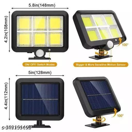 Solar Panel with Light Wall Lamp – Super Bright Outdoor 120 COB Waterproof Body Sensing Lamp - Springkart 