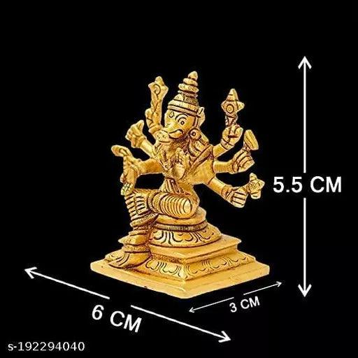 Varahi Amman 8 Handed Brass Statue (Small Size : 5x6 cm)