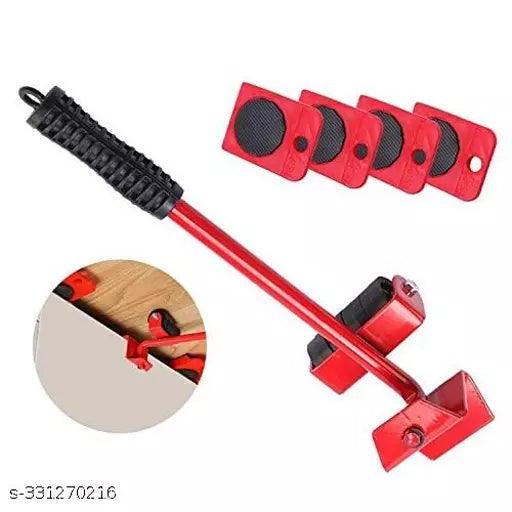 Furniture Lifter Mover Tool Set Heavy Duty Furniture Shifting Lifting Moving Tool with Wheels Pads for Easy and Safe Red Color - Springkart 