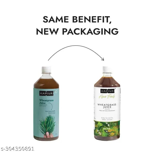 Kapiva Wheatgrass Juice - Herbal Supplement to Help Detoxify the Liver, Cleanse the Digestive System, and Purify Blood, 1 L