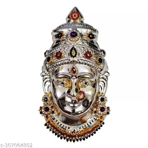 Decorative Silver Ammavari Face - Varalakshmi face - Amman Face - Laxmi Mukhota - Springkart 