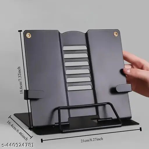 Adjustable Metal Bookstand - Portable Folding Design for Reading