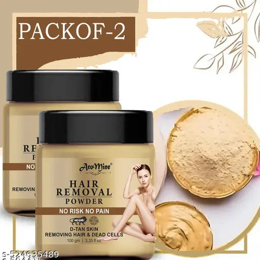 Sandalwood Wax Powder For Hair Removal, Sandalwood Wax Powder for Men & Women |100gm-2-Jar-200gm