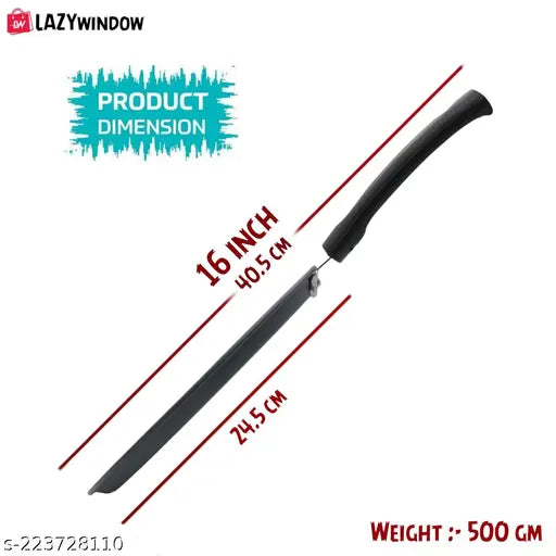 LAZYwindow Premium Quality Nonstick Tawa , 24 cm, Black-S0385