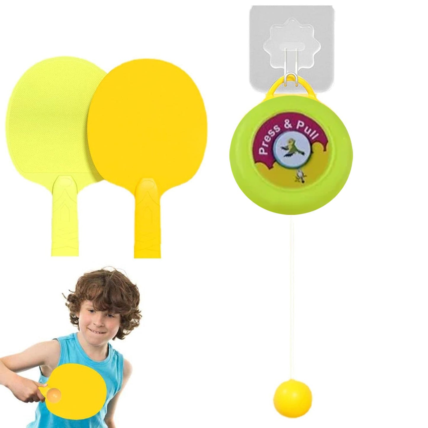 17640 Portable Indoor Hanging Table Tennis With Three Ball Table Tennis Self Training Set - Springkart 