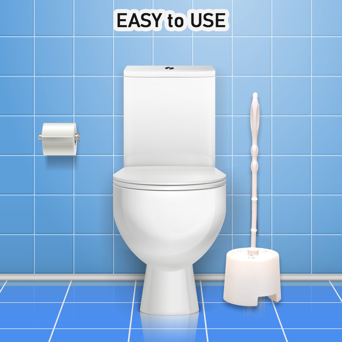 6615 Toilet Cleaning Brush With Potted Holder - Springkart 