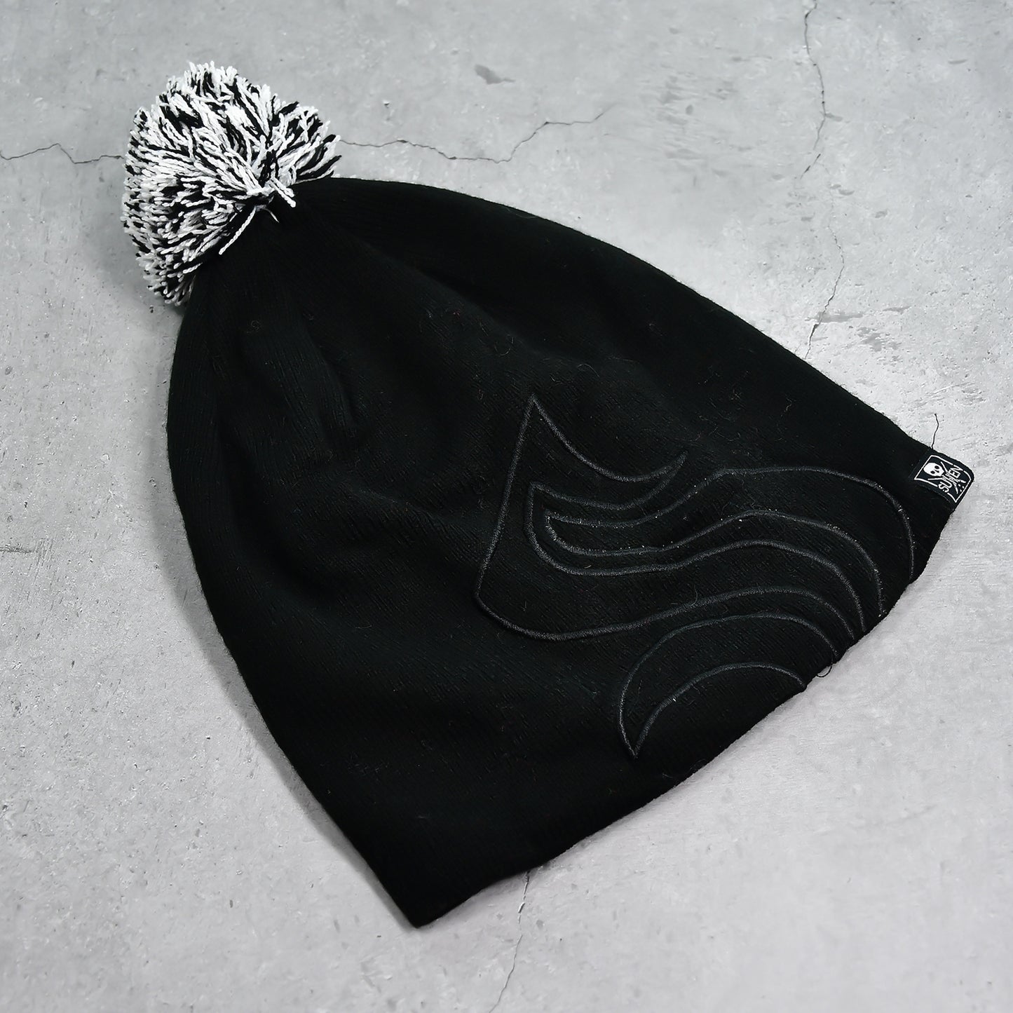 6341 Mens And Womens Skull Slouchy Winter Woolen Knitted Black Inside Fur Beanie Cap. - Springkart 