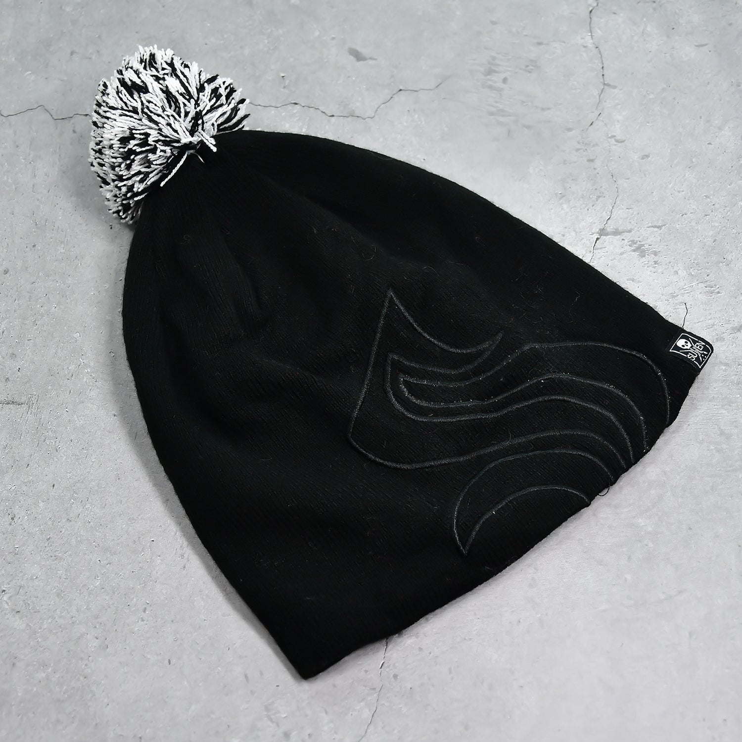 6341 Mens And Womens Skull Slouchy Winter Woolen Knitted Black Inside Fur Beanie Cap. - Springkart 