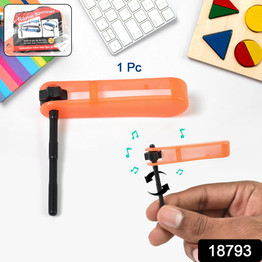 Small Colourful Non-toxic Plastic Rattle Spinner Toys For Babies Kids (1 Pc Mix Color Design) - Springkart 