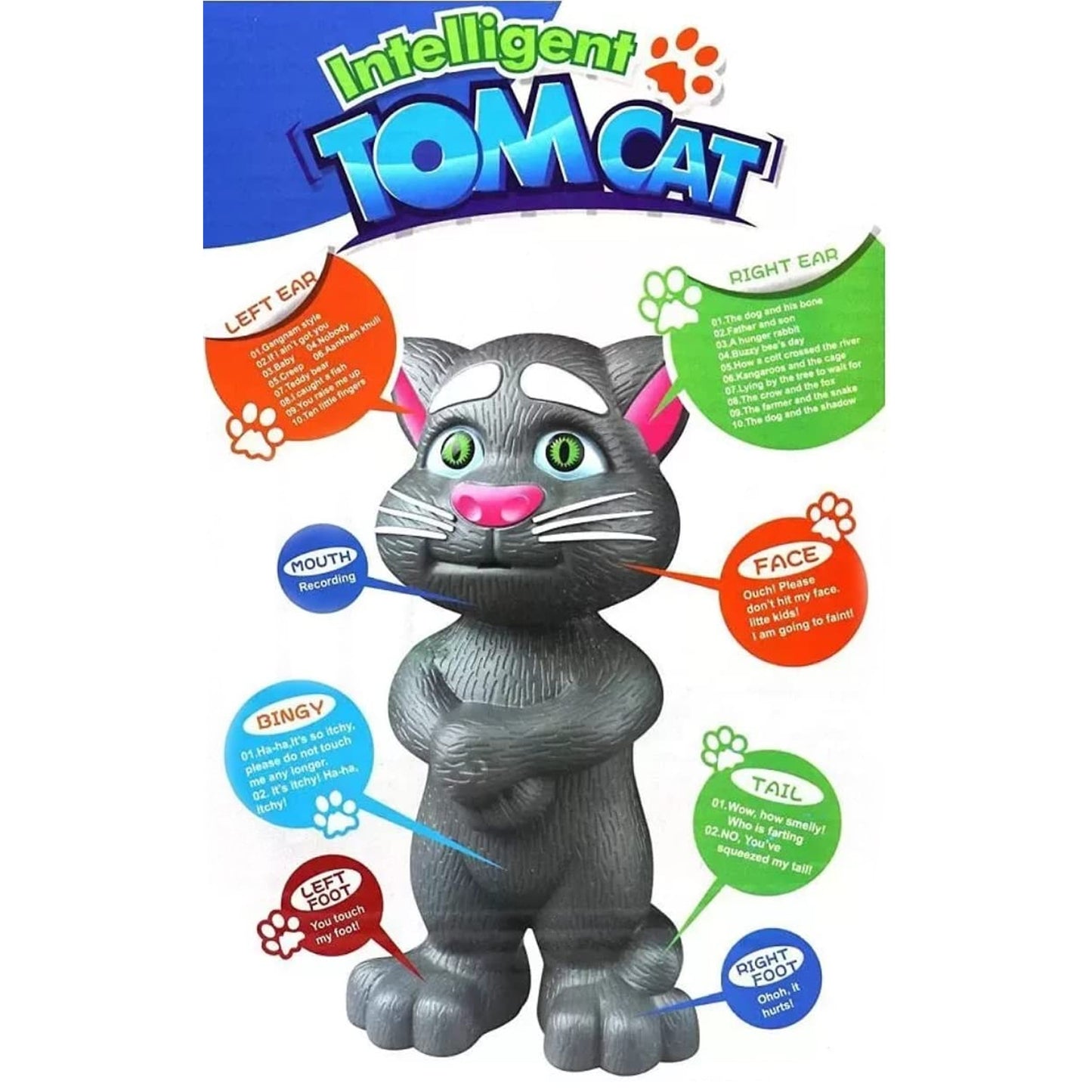 4524 Talking Mimicry Touching Tom Cat Intelligent Interactive Toy With Wonderful Voice For Kids Children Playing And Home Decorate. - Springkart 