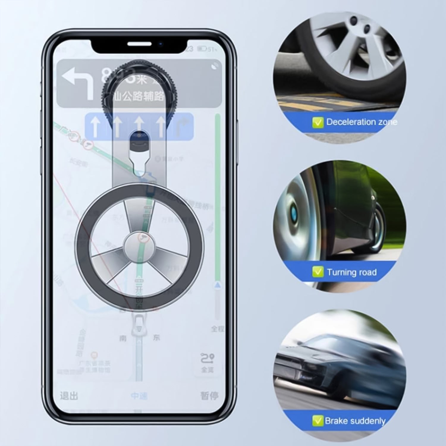 360 Rotatable Foldable Air Vent Magnetic Phone Holder (1 Pc) - Springkart 