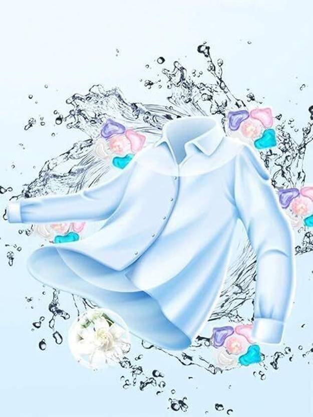 vhbie 4 in 1 Liquid Detergent Pods for Front Load & Top Load Washing Machine Lavender Detergent Pod (25 Pods)