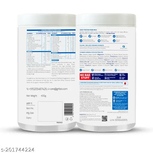 Super Milk Height+ (2-6y), 7g Protein (Double Chocolate, 400g) | Zero Refined Sugar, 21 Vitamins & Minerals