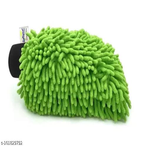 SOFTSPUN Microfiber Double Side Chenille Mitt, 1 Piece Set 1700 GSM Green. Multi-Purpose Super Absorbent and Perfect Wash Clean with Lint-Scratch Free Cars, Window, Kitchen, Home Dusting! car brushes & dusters - Springkart 