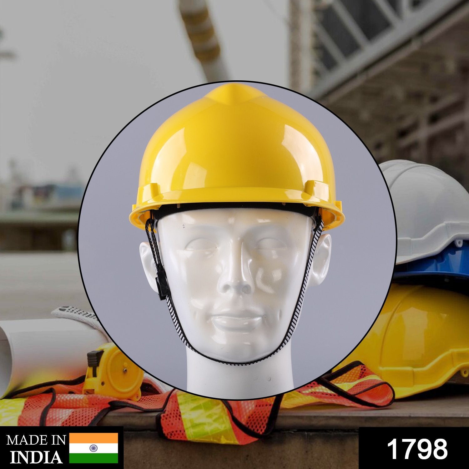 Yellow Plastic Hard Hat Construction Cap (1pc Only) - Springkart 
