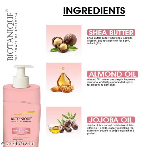 Biotanique  Winter Moisturising Body Lotion | Moisturising Body Lotion for Women & Men | Hydrating & Refreshing | Helps in Dryness Reduction & Softens The Skin – 2x400 ml