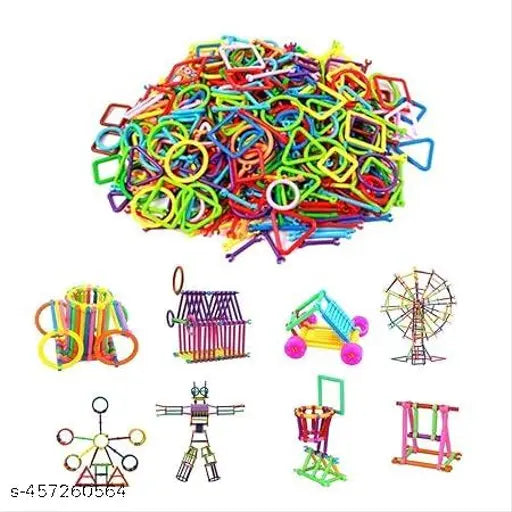 Block toy 100+pcs pipe stick educational building block