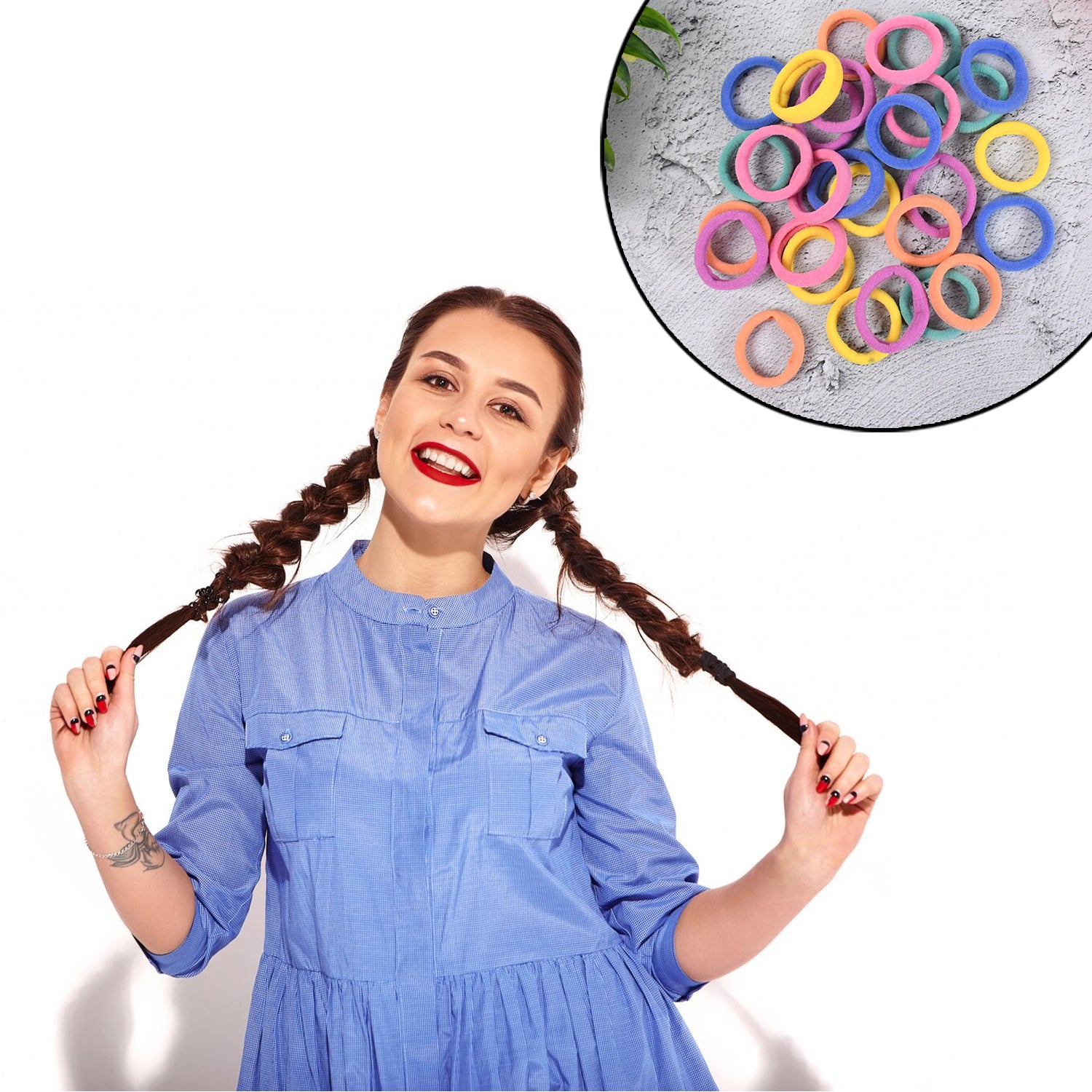 Mini Hair Ties Mini Hairlines Mini Hairbands (30 Pcs Set) - Springkart 