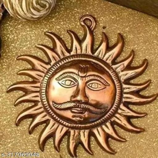 Home Vaastu Sun Surya Copper God Sun Brass Wall Hanging - Springkart 