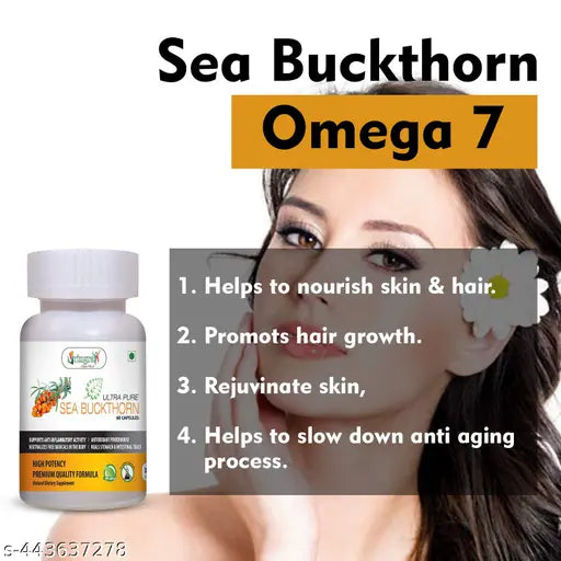 Vringra Sea Buckthorn Capsules|Helps To Boost Immune System |Vitamin C| Promotes Hair Growth-60 Capsules-(Pack Of 1) - Springkart 