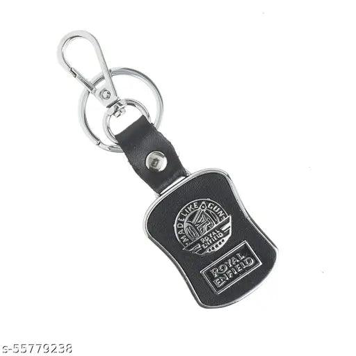 Alexus LEATHERITE BLACK Locking Key Chain - Springkart 