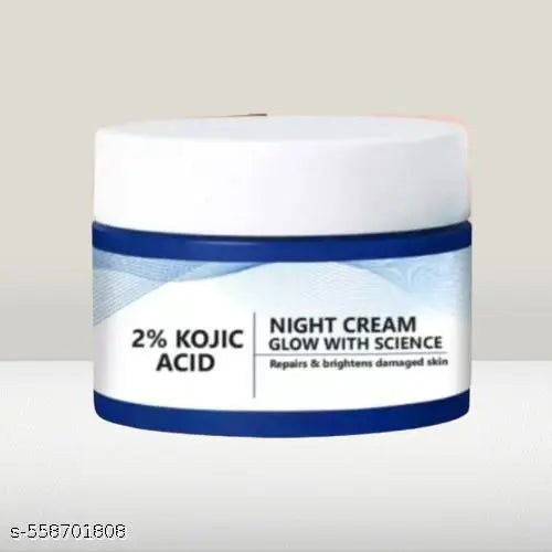 2% Kojic Night Cream (50g) | With Niacinamide & Alpha Arbutin | Face Moisturizer For Glowing & Brightening Skin | Reduces Dark Spots & Pigmentation | Minimizes Pores | Anti Agi+ 5% Glycolic Aci d Underarm Brightening Spray Treatment