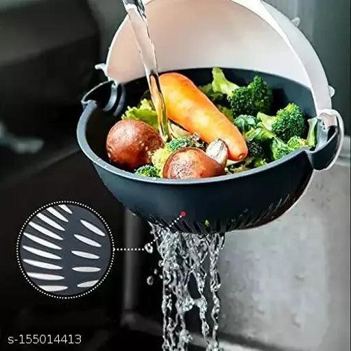 9 in 1 Multi-function Magic Rotate Vegetable Cutter with Drain Basket Large Capacity - Springkart 