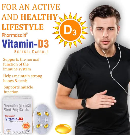 Vitamin D3 Capsule for boosting immunity, Healthy bones and Strong muscles (20 Caps) - Springkart 