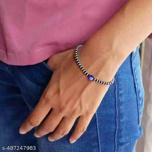 4 combo pack Stylish Evil eye beads bracelet , bracelet & bangle for men and women..