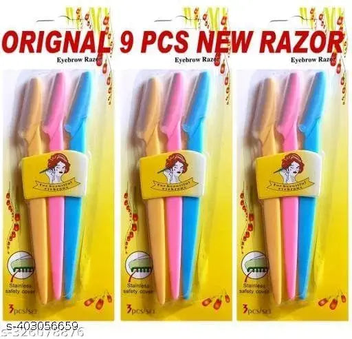 new eyebrow razor hair removal pack of 3 (total 9 razor) - Springkart 