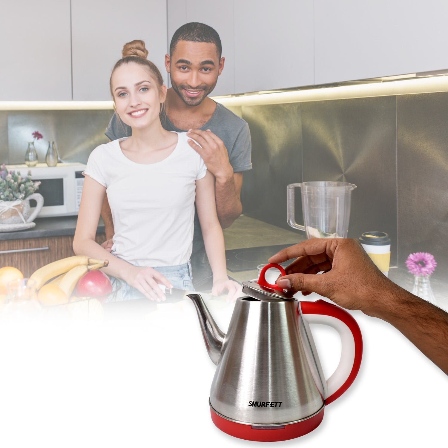 Stainless Steel Large Capacity Electric Kettle (1500w 1.5 Ltr.) - Springkart 