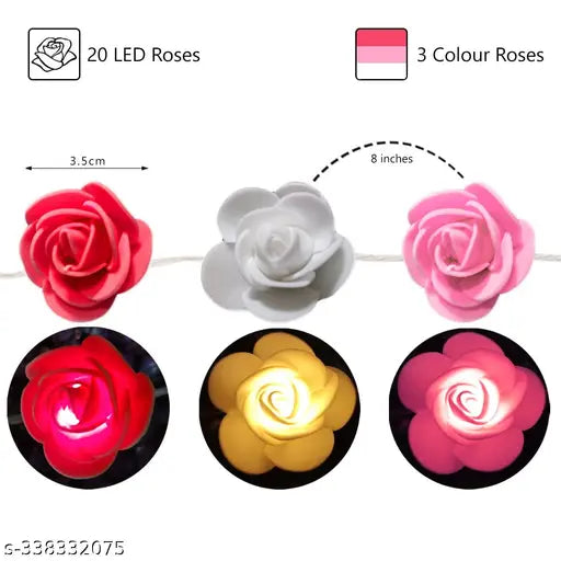 15 Led Rose Flower String Light Garland Flower Roses Fairy Light